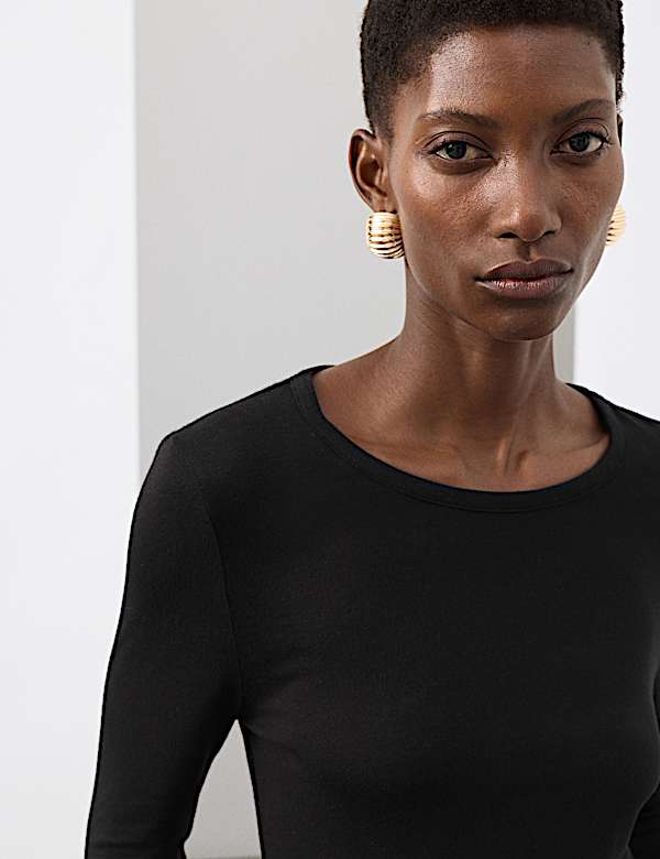 Crew Neck Top with Silk