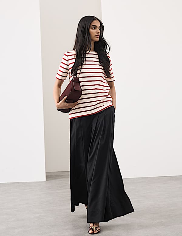 Cotton Rich Striped T-Shirt - AT