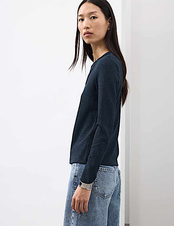 Jersey Sparkly Cut Out Top - HU