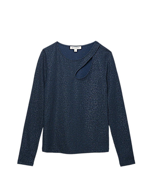 Jersey Sparkly Cut Out Top