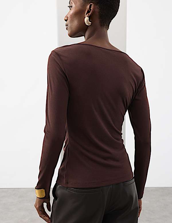 Modal Rich Draped Top - US