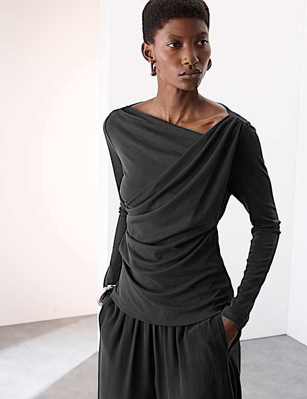 Modal Rich Draped Top - HU
