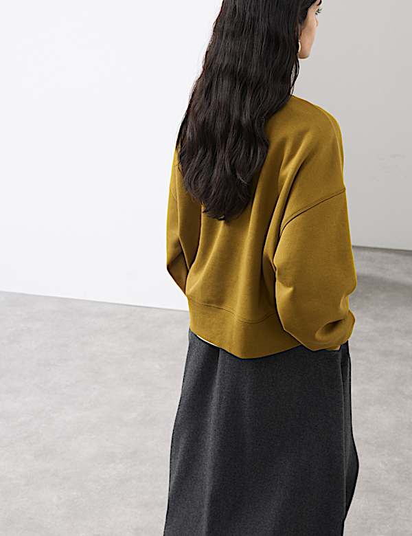 Cotton Rich Brushed Sweatshirt - HU