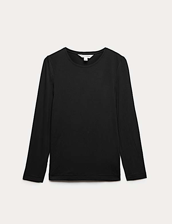 חולצת ג'רסי עם צווארון עגול - IL