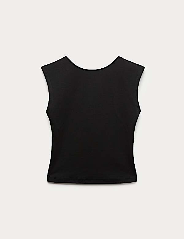 Cotton Rich Open Back Vest Top - TW