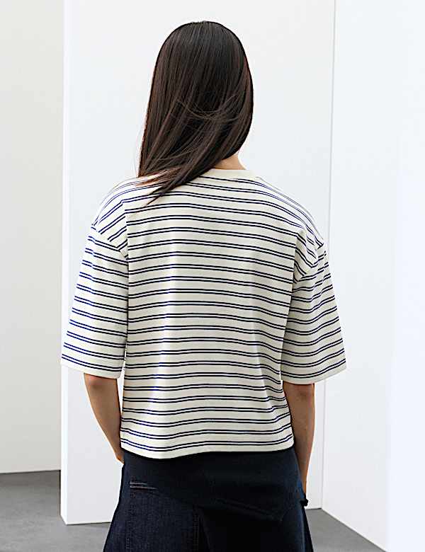 Camiseta informal de rayas 100 % algod&oacute;n - ES