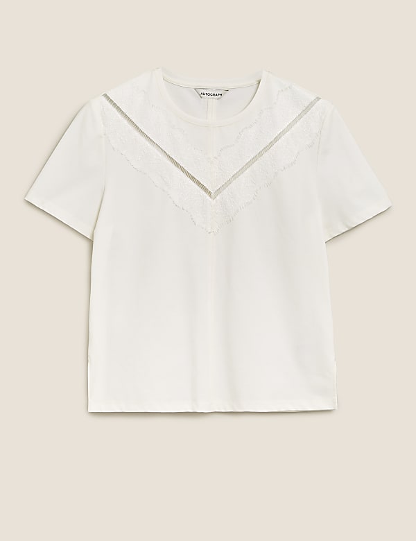Lace Detail Regular Fit T-Shirt