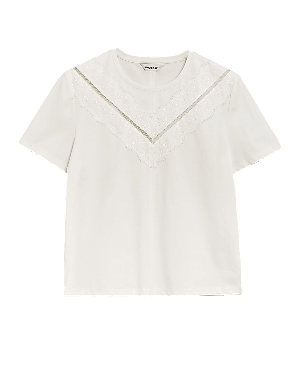 Lace Detail Regular Fit T-Shirt