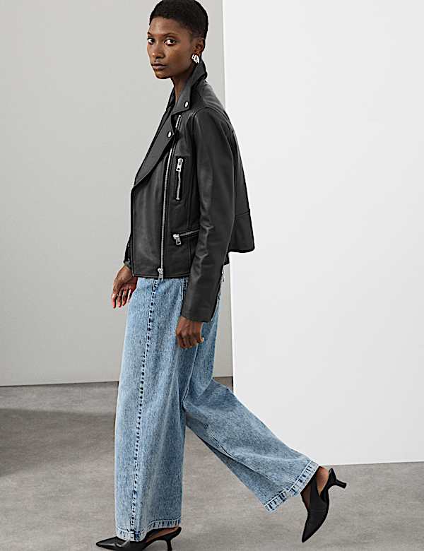 Leather Biker Jacket - TW