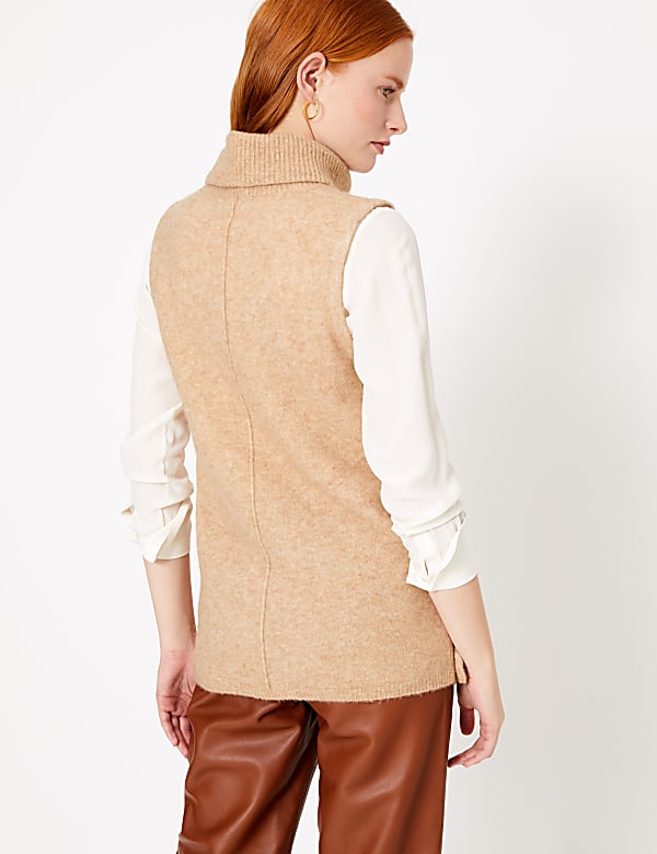 Wool Blend Sleeveless Jumper