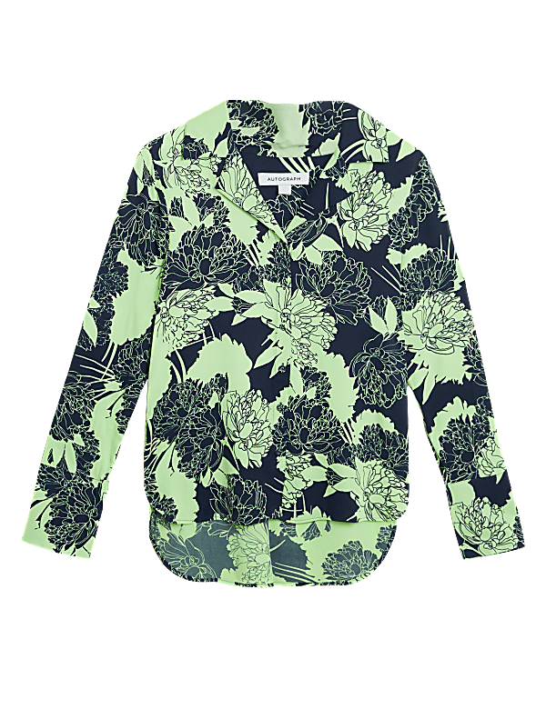 Floral Collared Long Sleeve Shirt