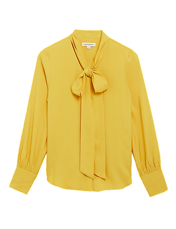 Tie Neck Long Sleeve Blouse