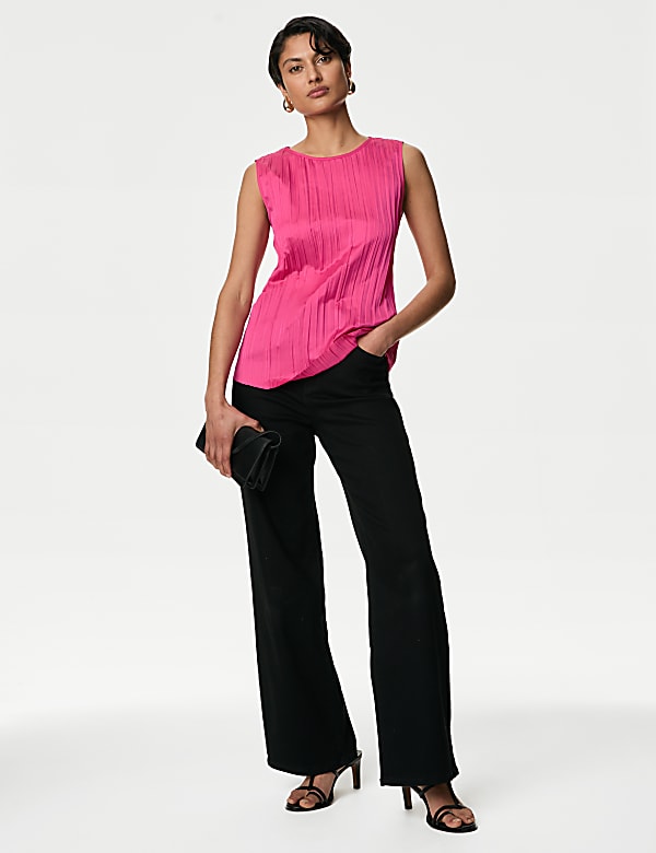 Plisse Vest Top