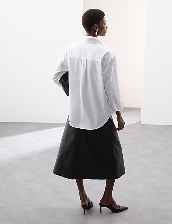 Pure Cotton Collared Relaxed Shirt