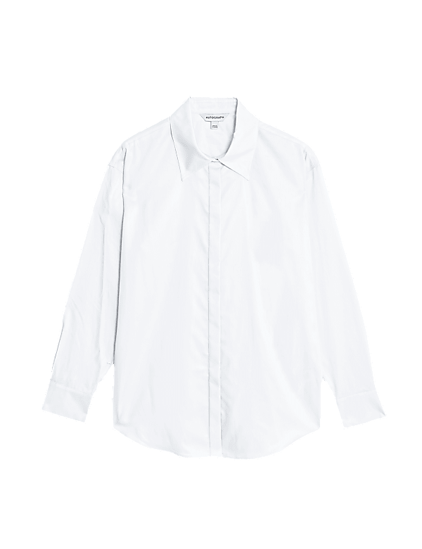 Pure Cotton Collared Relaxed Shirt