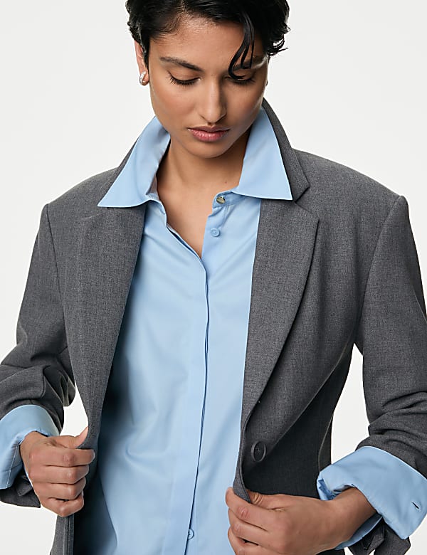 Pure Cotton Collared Relaxed Shirt - JE