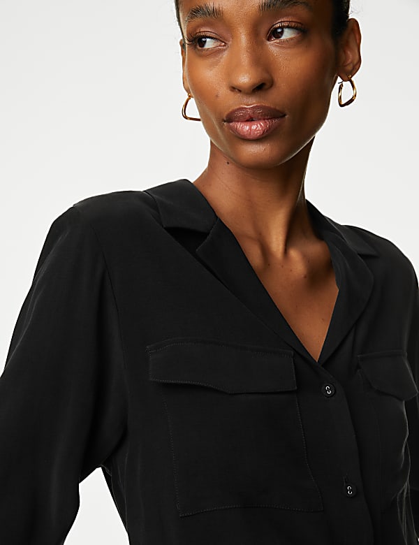 Cupro Rich Collared Shirt - GR