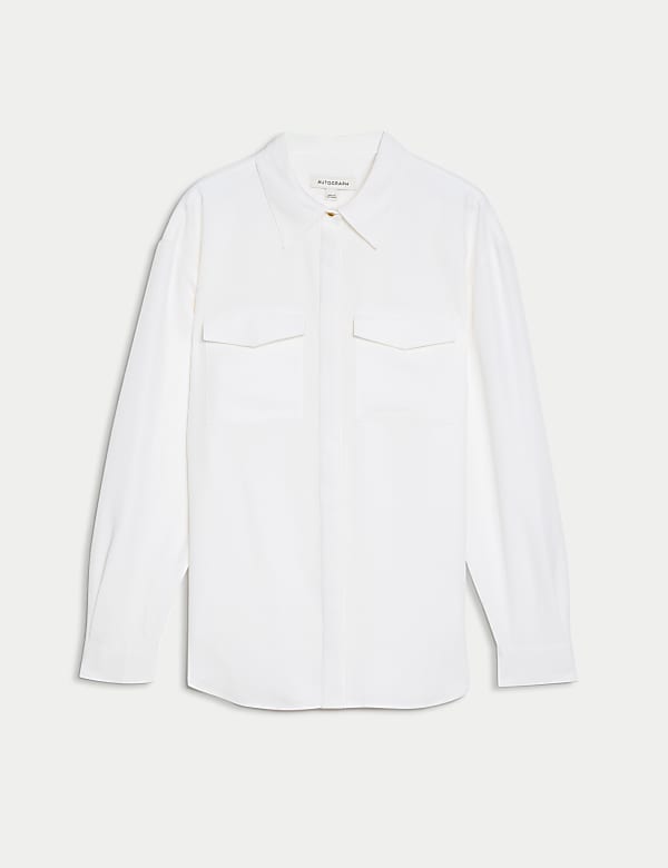 Modal Rich Collared Relaxed Utility Shirt - US
