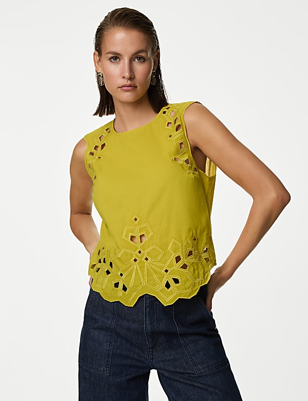 Pure Cotton Embroidered Top