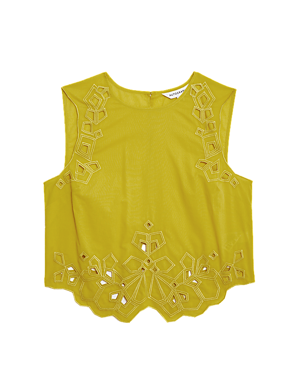 Pure Cotton Embroidered Top