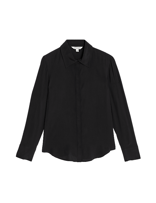 Cupro Rich Collared Shirt
