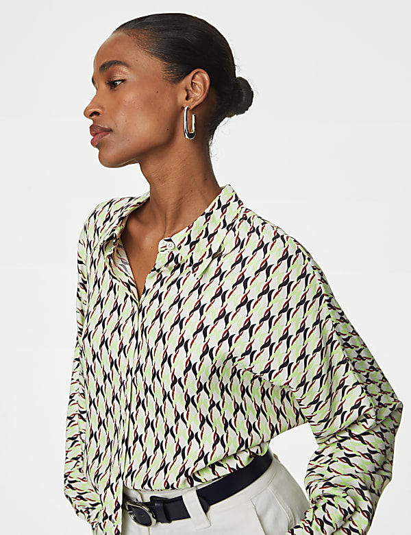 Printed Collared Shirt