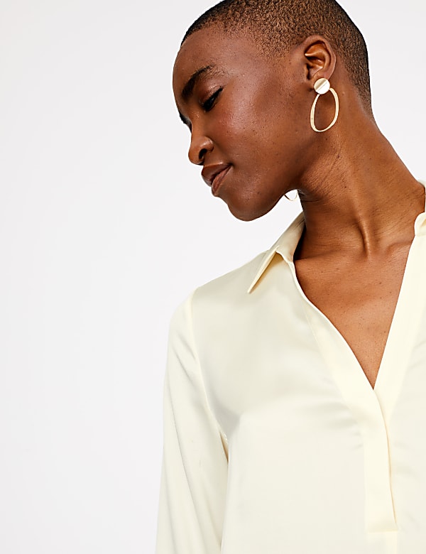 Pure Silk Long Sleeve Blouse