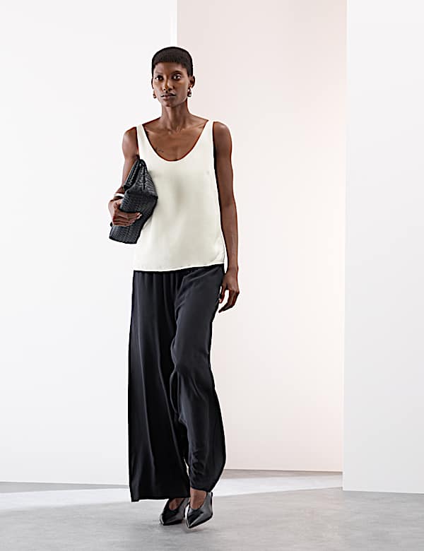 Satin Scoop Neck Cami Top - PT