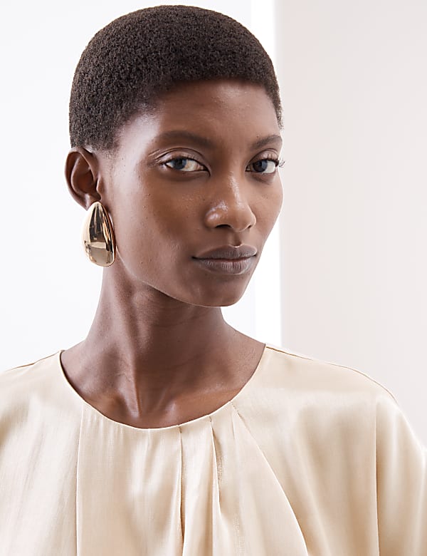 Shimmer Gathered Neck Top - ID