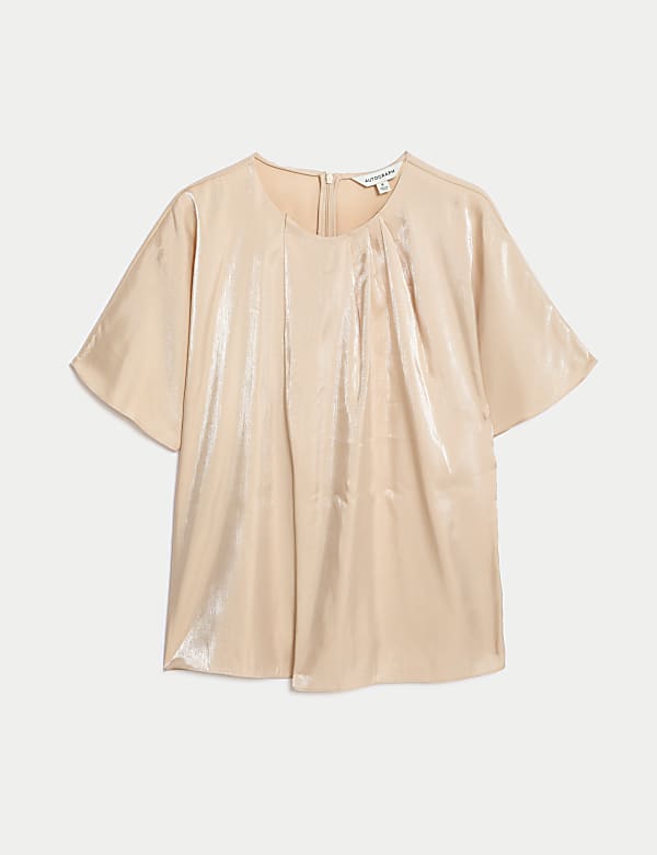 Shimmer Gathered Neck Top - ID
