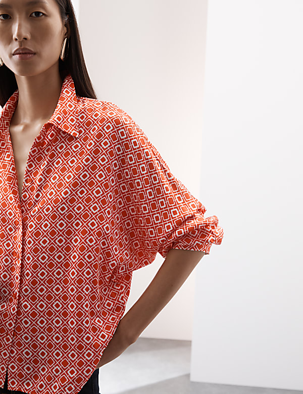 Printed Collared Shirt