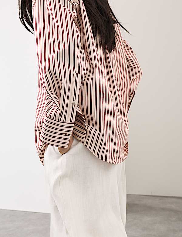 Pure Cotton Striped Shirt - US