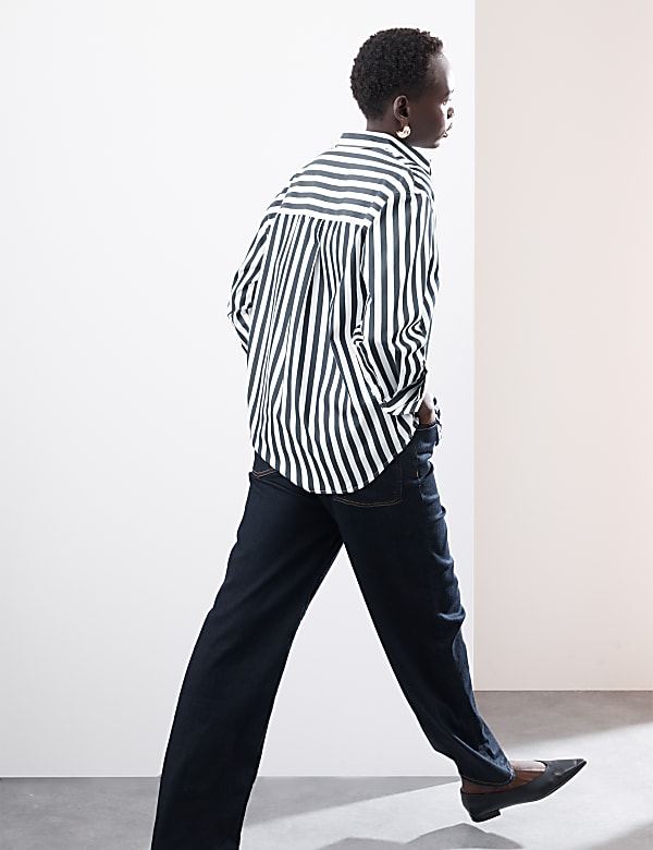 Pure Cotton Striped Shirt - GR