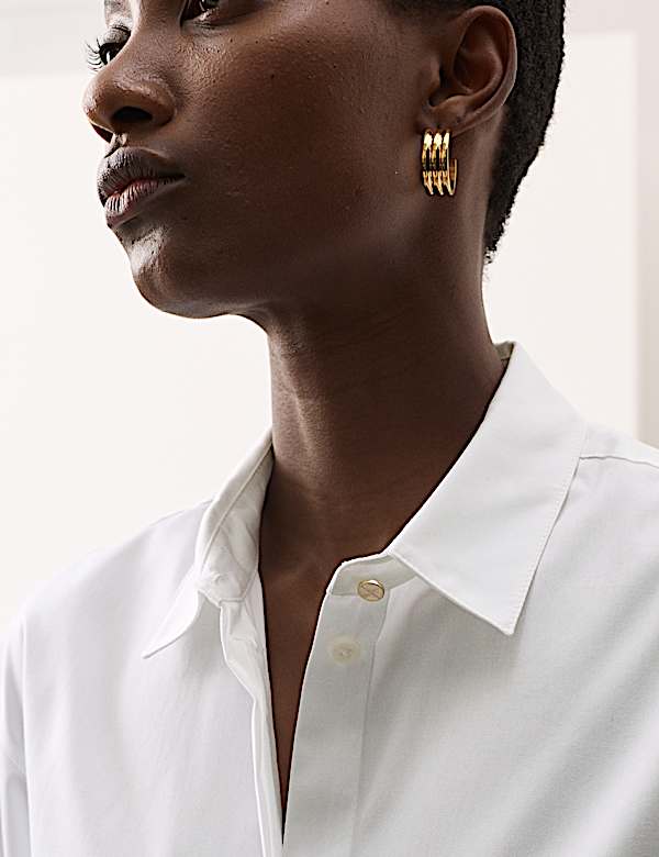 Pure Cotton Collared Relaxed Shirt - IL