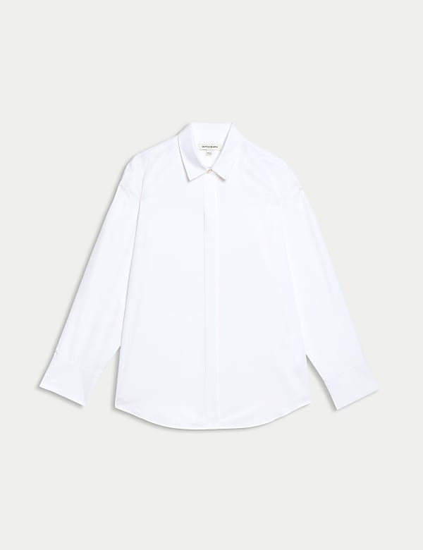 Pure Cotton Collared Relaxed Shirt - UA