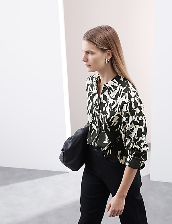 Geometric Collared Shirt - JP