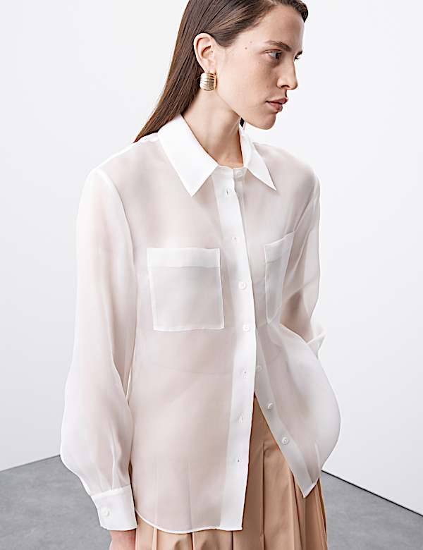 Pure Silk Organza Shirt - BG