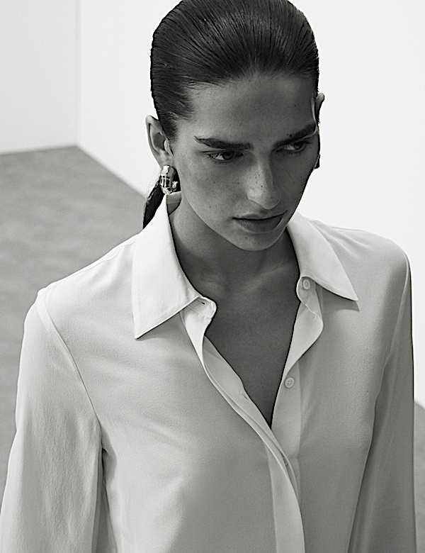 Pure Silk Collared Shirt - RS