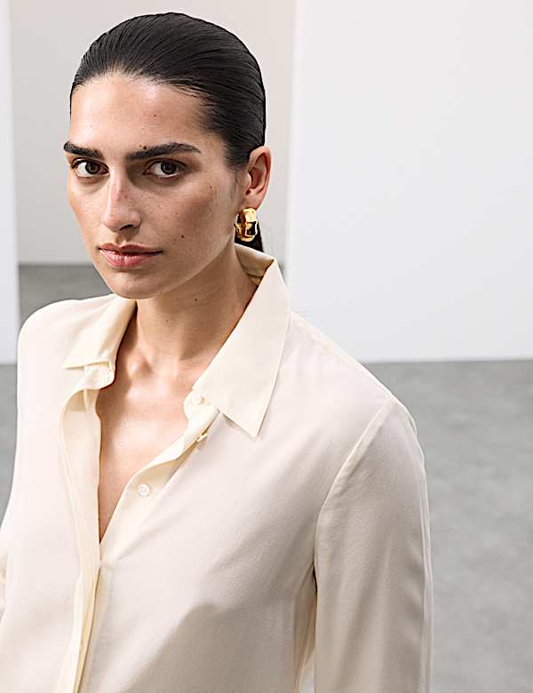 Pure Silk Collared Shirt - RS