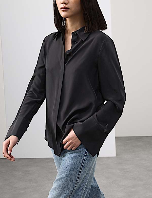 Pure Silk Collared Shirt - SK