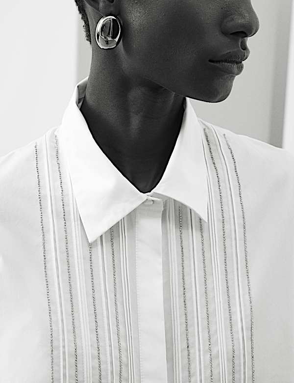 Pure Cotton Embellished Shirt