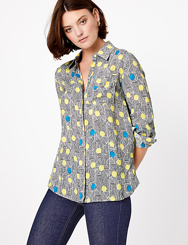 Polka Dot Long Sleeve Shirt