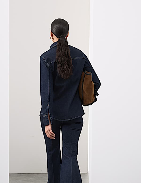 Cotton Rich Denim Fitted Shirt - AU