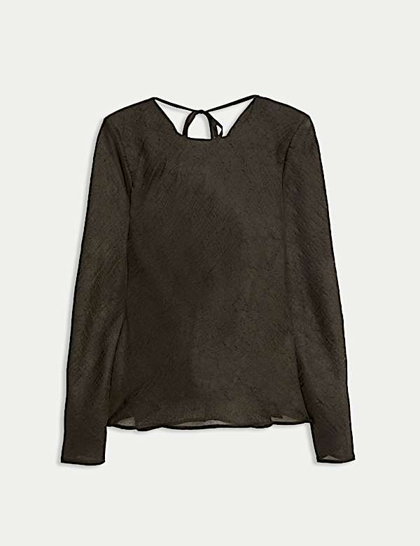 Textured Draped Blouse - US