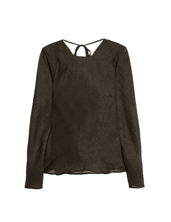 Textured Draped Blouse