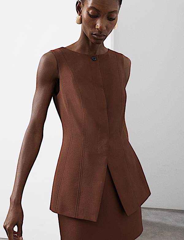 Fitted Waistcoat With Wool - NO