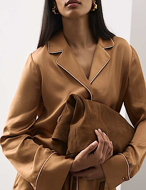 Modal Blend Revere Collared Shirt - JO