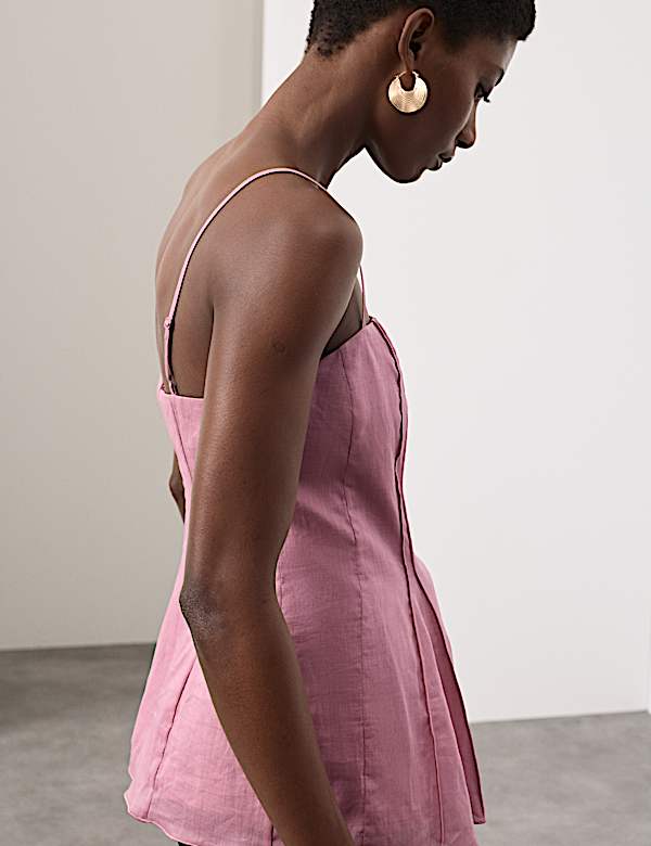 Pure Ramie Godet Cami Top - US