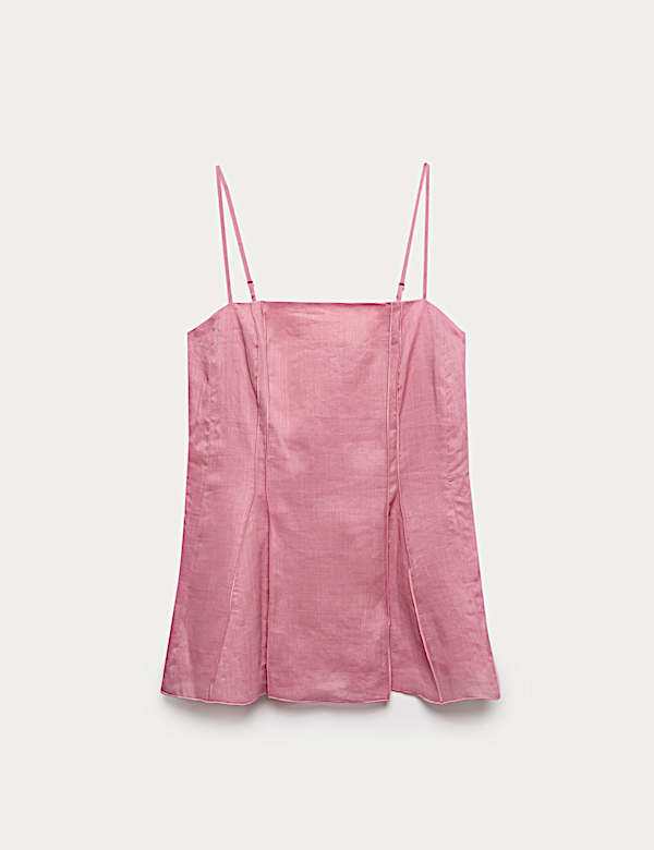 Pure Ramie Godet Cami Top - US