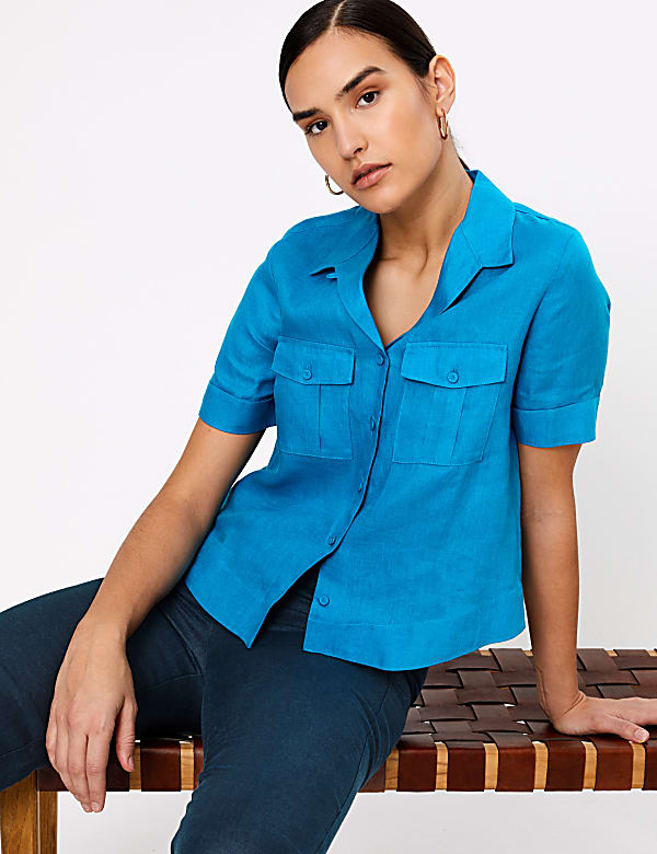Pure Irish Linen Short Sleeve Shirt